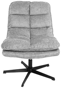 Fotoliu rotativ relaxant KATANIA cu taburet, gri deschis
