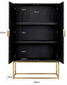 Dulap/Bufet din stejar Blackbone 175 cm