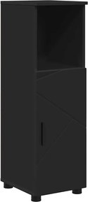 vidaXL Dulap de Baie Negru 30 x 35 x 95 cm Lemn compozit & Metal