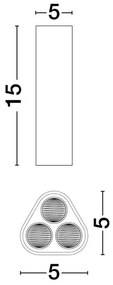 Plafoniera LED tip spot ETHO negru/15cm