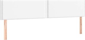 vidaXL Tăblii de pat, alb, 200x5x78/88 cm, piele ecologică