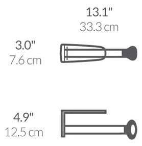 Suport din oțel de perete pentru prosoape de bucătărie - simplehuman