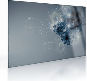 Tablou pe sticlă - Flori delicate (70x50 cm)