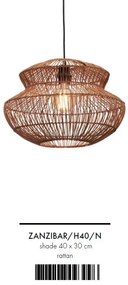 Lustra/Pendul eco din ratan Zanzibar round 40cm, nat