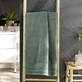 Prosop verde salvie din bumbac din frotir 70x130 cm Tendresse – douceur d'intérieur