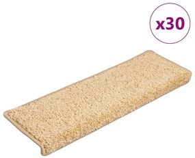 vidaXL Covorașe scară 30 buc 65x21x4 cm maro