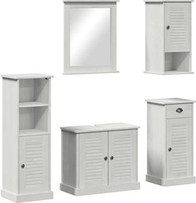 vidaXL Set de mobilier pentru baie cu sertar VIGO 5 pcs Alb Antic