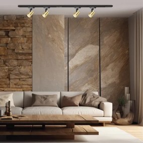 Spot în sistem pe șină VOLF 4xGU10/10W/230V auriu/negru