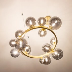 Lustră LED pe cablu Brilagi MILLA 15xG9/3W/230V auriu/fumuriu