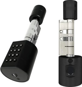 Butuc Incuietoare inteligenta, AMA 2H Smart, 65 - 90 mm, Negru, cu APP TT Hotel