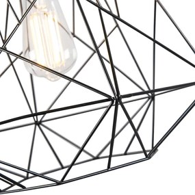 Lampă suspendată inteligentă industrială neagră incl. wifi ST64 - Framework Basic