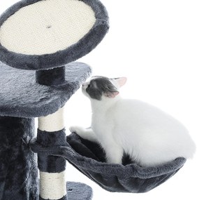 Ansamblu de joaca pentru pisici Gri inchis H 145 cm