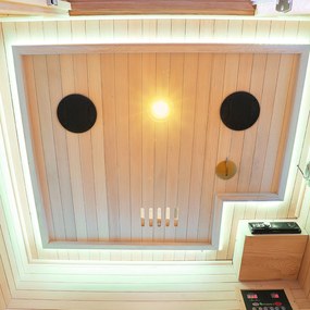Infračervená sauna/tepelná kabína Nyborg S120K s keramikou, panelovým radiátorom a drevom Hemlock