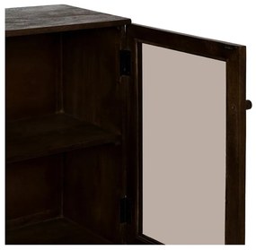 Vitrină maro din lemn de mango 180x87x35 cm Ravi – Ixia