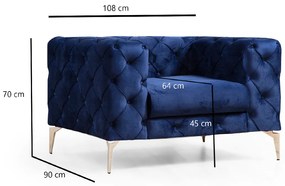 Fotoliu Como Navy Blue