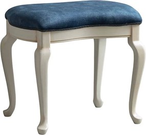 Taburet lemn masiv crem Ambra, 57 × 42 × 52 cm