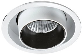 Spot LED dimabil incastrabil, directionabil pentru tavan/plafon LUNA alb/negru