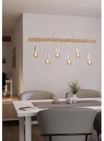 Eglo 43705 - Lustră suspendată pe cablu TOWNSHEND 6xE27/60W/230V