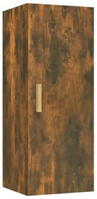 Dulap de perete, stejar fumuriu, 34,5x34x90 cm, lemn compozit 1, Stejar afumat