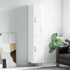vidaXL Dulap înalt, alb extralucios, 34,5x34x180 cm, lemn prelucrat
