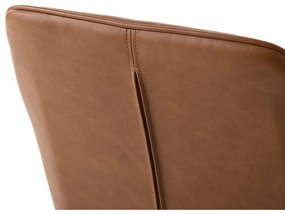 Set de scaune de sufragerie maro cu cotiere 2 buc. tapițat Nolan Stripe – Unique Furniture