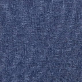 Cadru de pat, albastru, 200x200 cm, material textil Albastru, 25 cm, 200 x 200 cm