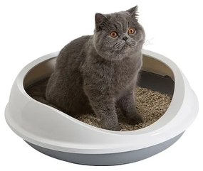 Litieră pentru pisici alb-gri 49x55 cm Savic Figaro – Plaček Pet Products
