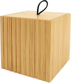 Organizator de baie în culoare naturală pentru dischete demachiante din bambus Hanoi – douceur d'intérieur