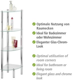 Raft de colț Wenko Corner, 4 polițe