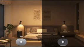 Set 2 becuri LED dimabile Philips Hue White, soclu E27, 7W, 230V, 2700K