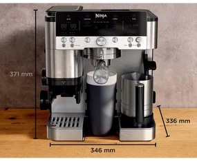 Espressor automat 3in1 Ninja Luxe Café Premier ES601EU, 1650W, 15 bar, 2 litri, Barista Assist, 4 moduri, 3 setari de temperatura, Inox/Negru