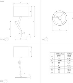 Lampă de masă BALNARIO 1xE27/40W/230V Eglo 39888