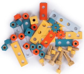 Masă DIY din lemn cu unelte și tablă 47 piese