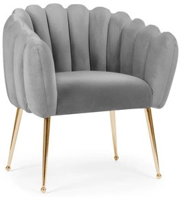 Scaun Lili gri inchis/gold – H81 cm
