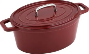 RESIGILAT - Oala roaster din fonta Alpen, Carl Schmidt Sohn, 078126 30x22.5cm, rosu