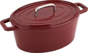 RESIGILAT - Oala roaster din fonta Alpen, Carl Schmidt Sohn, 078126 30x22.5cm, rosu