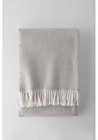 Pled din amestec de bumbac Euromant Ruby, 140 x 180 cm, gri deschis