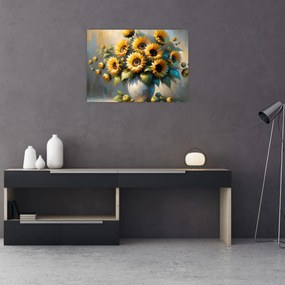 Tablou – Vază cu floarea-soarelui (70x50 cm)