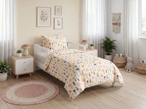 Cearsaf din bumbac pentru patut FLORI DREAM colorat 110x160 cm