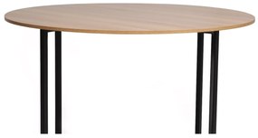 Masa rotunda de dining cu blat in decor stejar ALTO 120x120