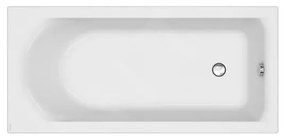 Cada baie dreptunghiulara 160x75 cm, alba, din acril, cu picioare reglabile, Cersanit City