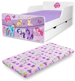 Pat copii Pony 2-12 ani cu sertar si saltea inclusa