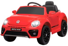AIYAPLAY Mașină electrică 12V sub Licență Volkswagen Beetle cu telecomandă, viteză 3-5 km/h, 3-5 ani, roșu | Aosom Romania