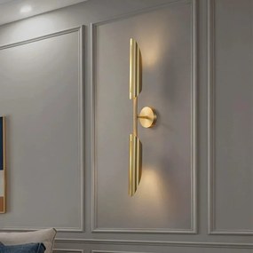 Aplica Led, Metal Si Abajur Sticla, 2 X G9, Gold