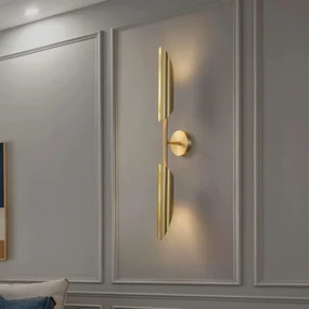 Aplica Led, Metal Si Abajur Sticla, 2 X G9, Gold