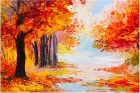 Tablou - Pictura, toamna colorată (90x60 cm)