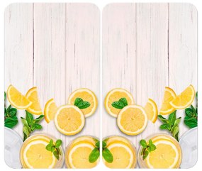 Protecții de aragaz 2 buc. din sticlă temperată 52x30 cm Lemons – Wenko