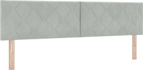 vidaXL Tăblie cap Gri deschis 180 cm Catifea