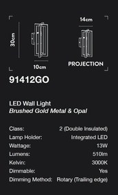 Aplica de perete LED design modern Belle