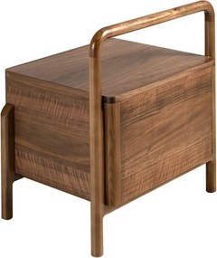 Noptiera LUX din lemn furniruit Walnut